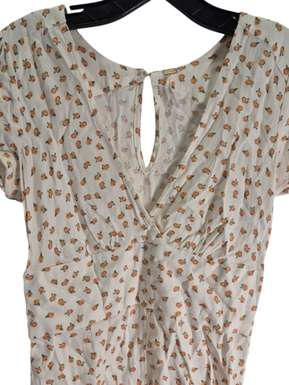 Free People Mia Peach Print Wide Leg Jumpsuit Size 2 - Picture 6 of 9